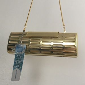 Glass handbag gold clutch